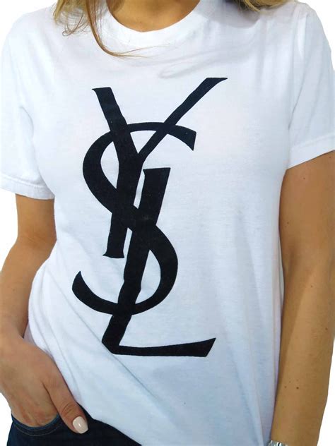 ysl logo tshirt|saint laurent logo t shirt.